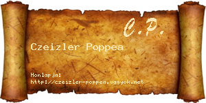 Czeizler Poppea névjegykártya